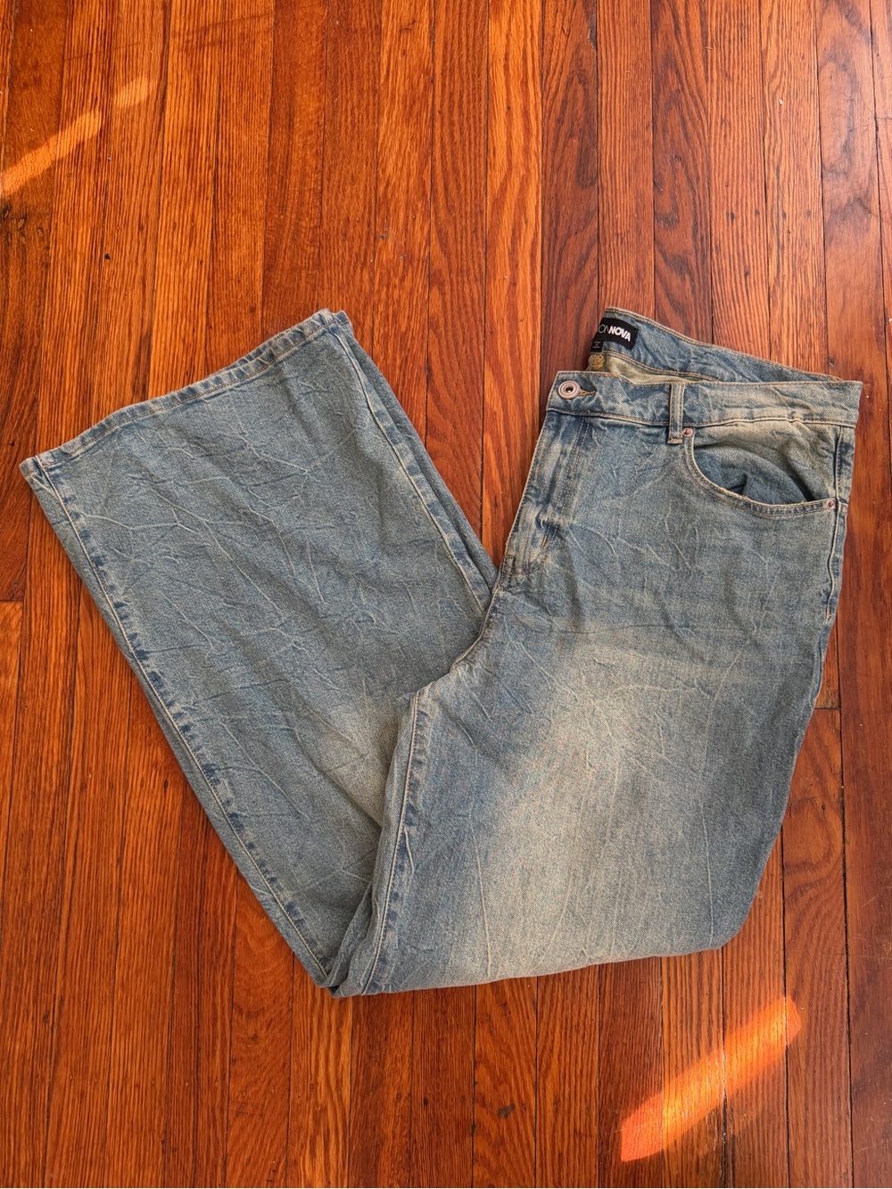 Wide Leg Denim Jeans - Size 18
